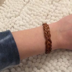 Hand made braided leather bracelet